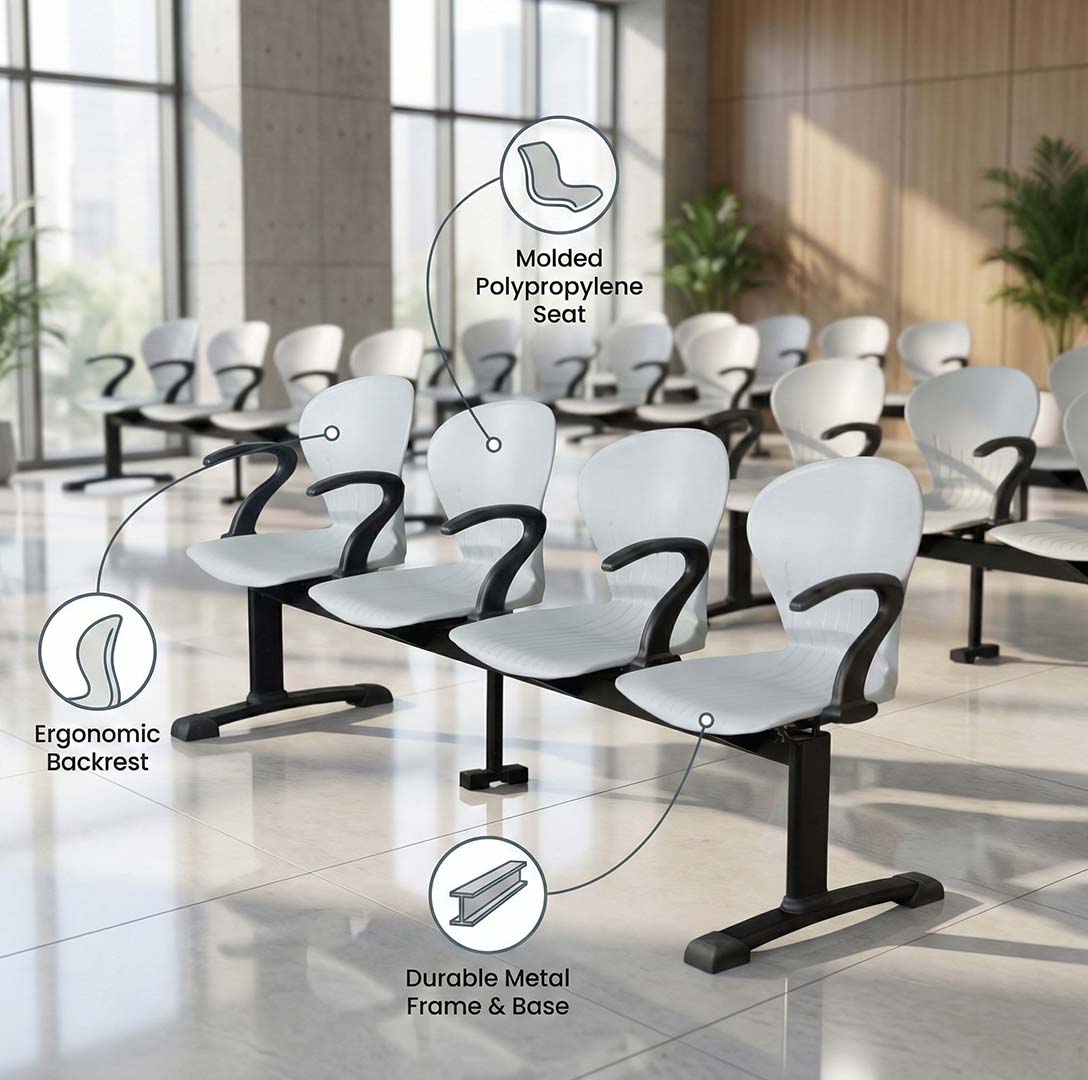 SAAB S-257-HA Peacock Visitor Sofa 4-Seater Double Channel