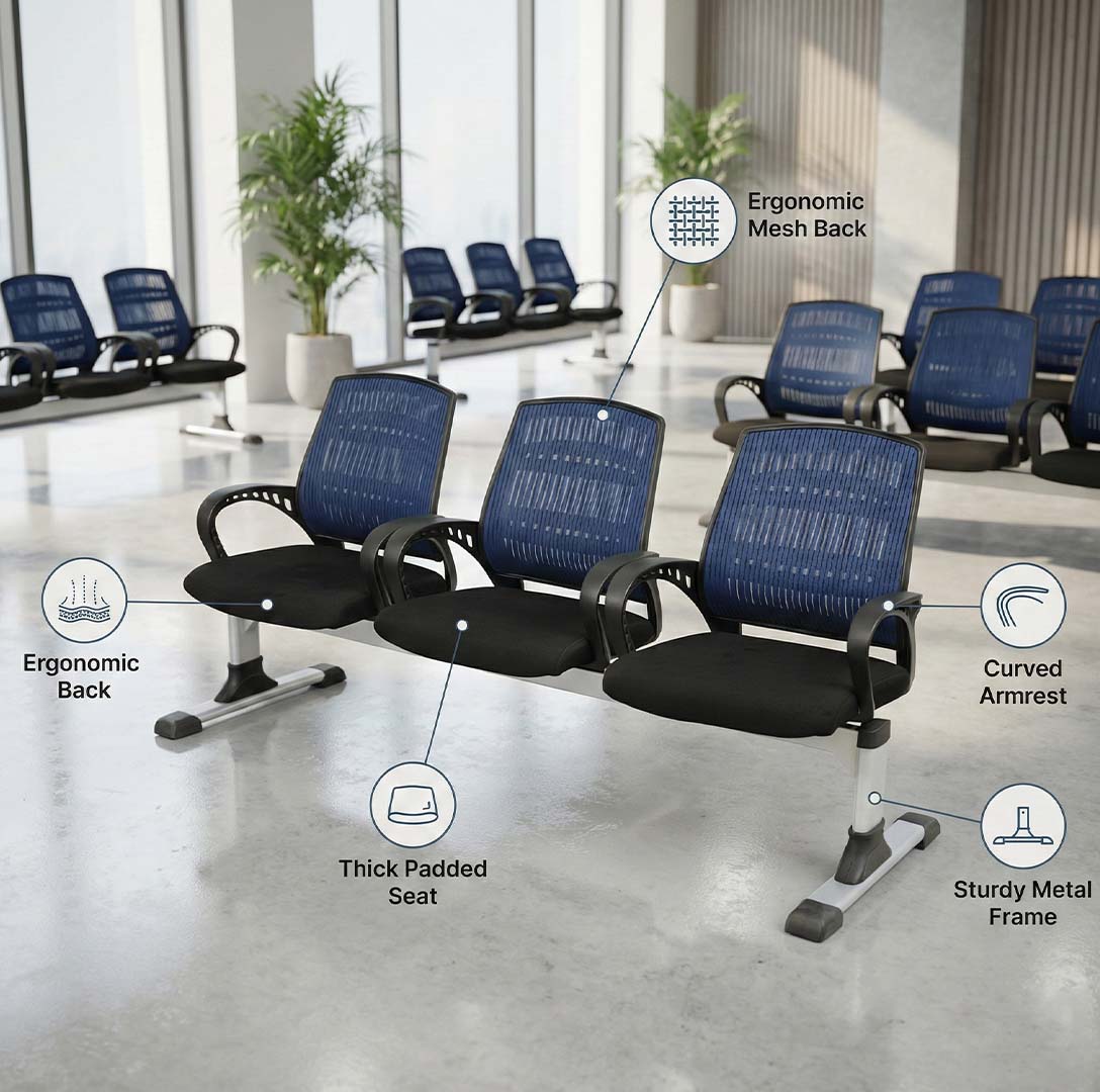 SAAB S-12-H 3 Seater Sofa With S-514 Seat &amp; Back