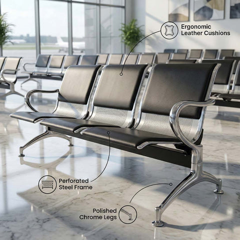 Sun Rise Bright Visitor Sofa 3-Seater with Cushion SAAB S-262-C