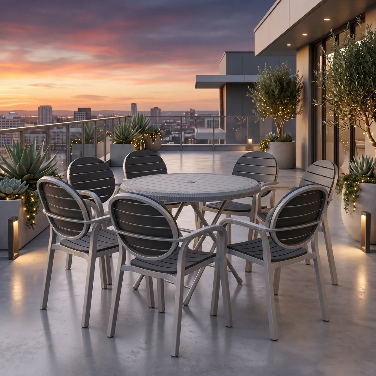 SPECTRUM PATTI CHAIRS SET MODEL SP-675 CHAIRS AND TABLE