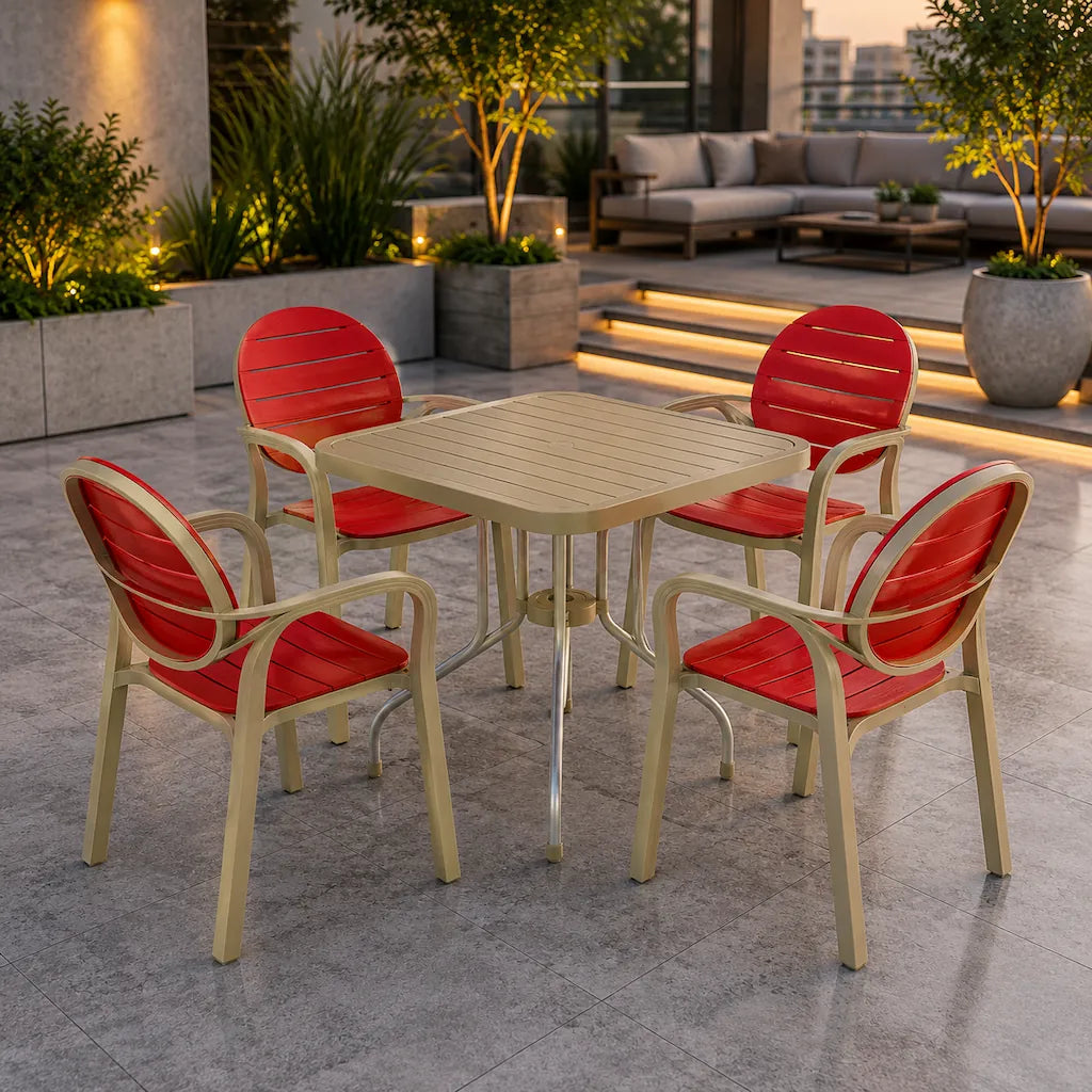 SPECTRUM PATTI CHAIRS SET MODEL SP-675 CHAIRS AND TABLE