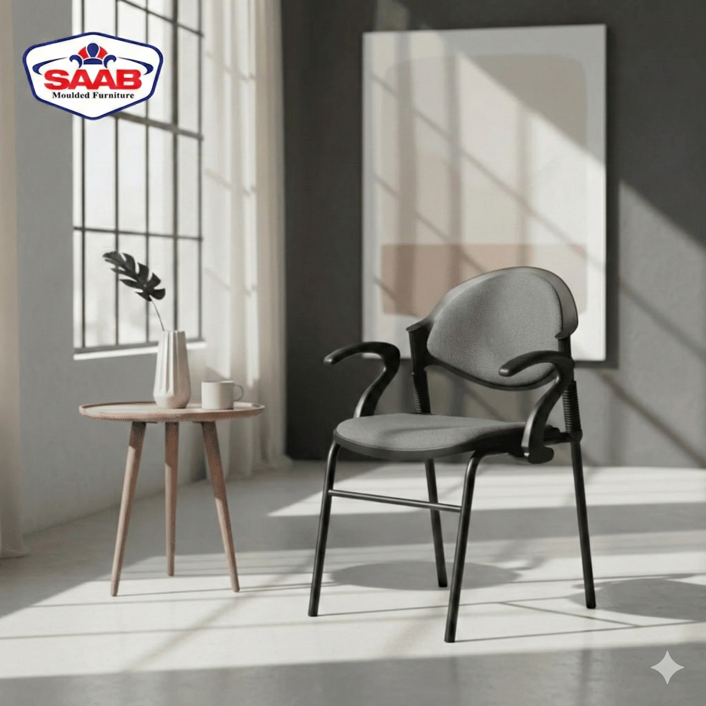 SAAB S-02-AC Comforto Arms Chair with Cushion