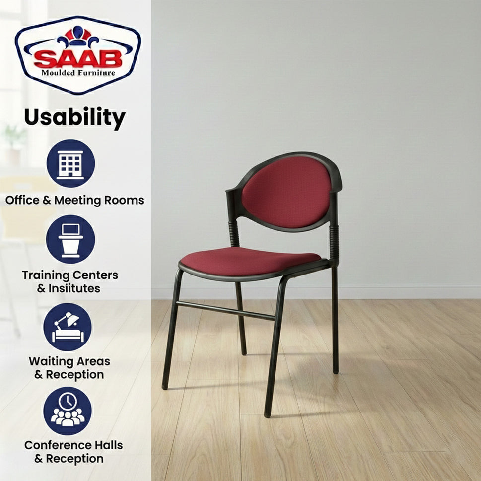 SAAB S-02-C Comforto Chair with Cushion – Vertical Pipe