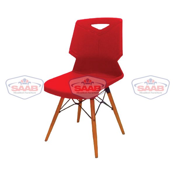 SAAB S-195-WL Wood and Plastic Chair