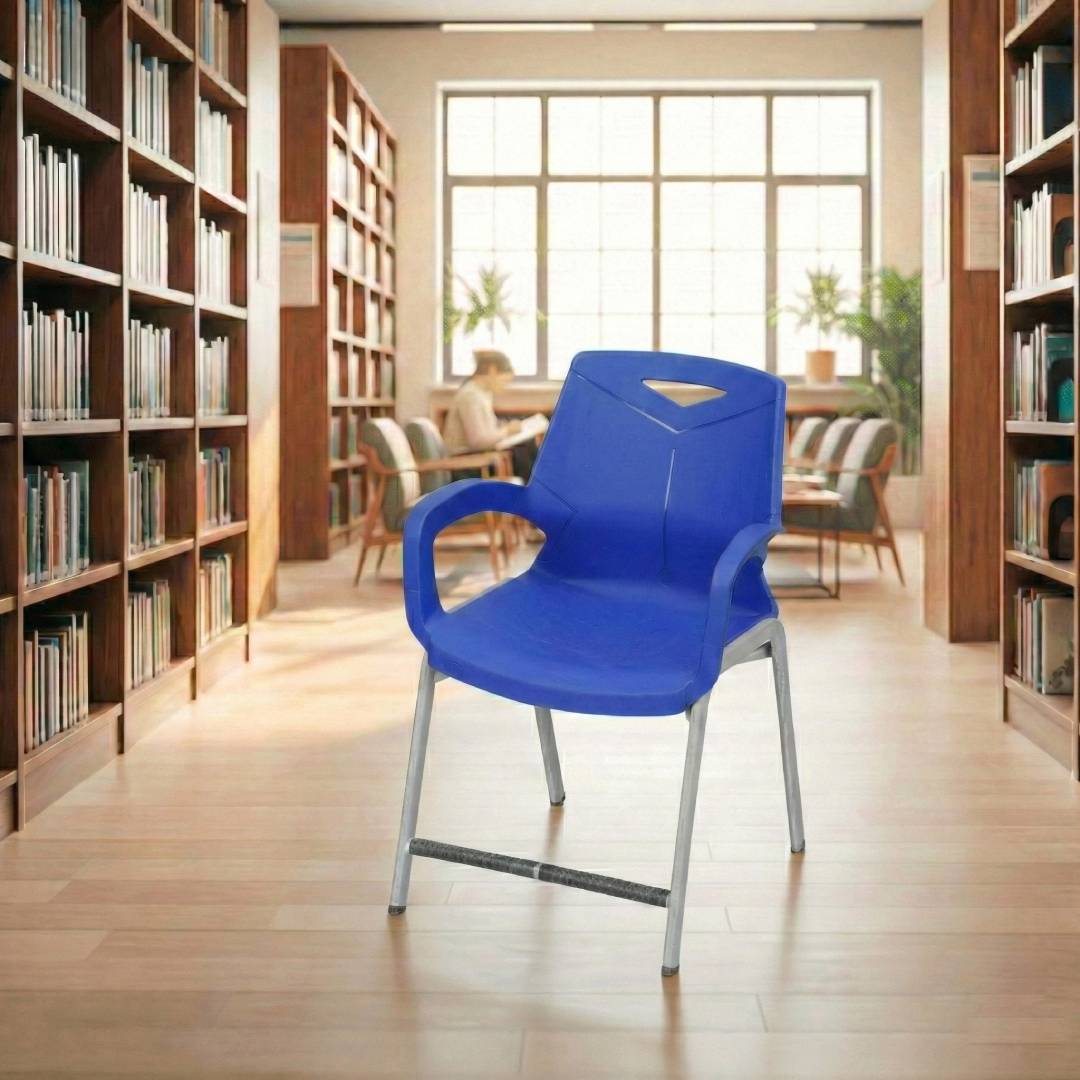 Steel Plastic Baby Green Shell With Plastic Arms Study Chair Model S-198