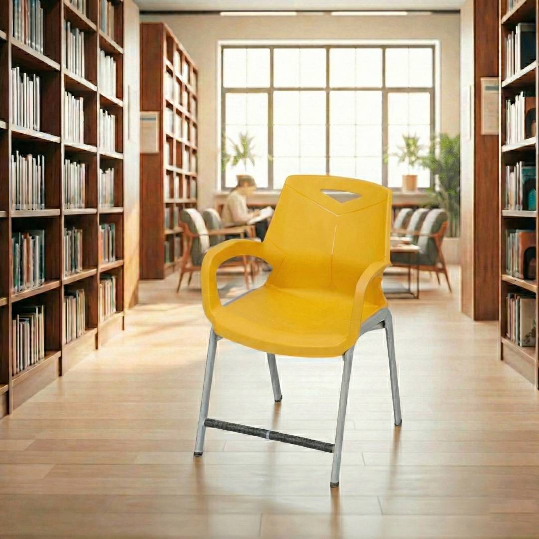 Steel Plastic Baby Green Shell With Plastic Arms Study Chair Model S-198