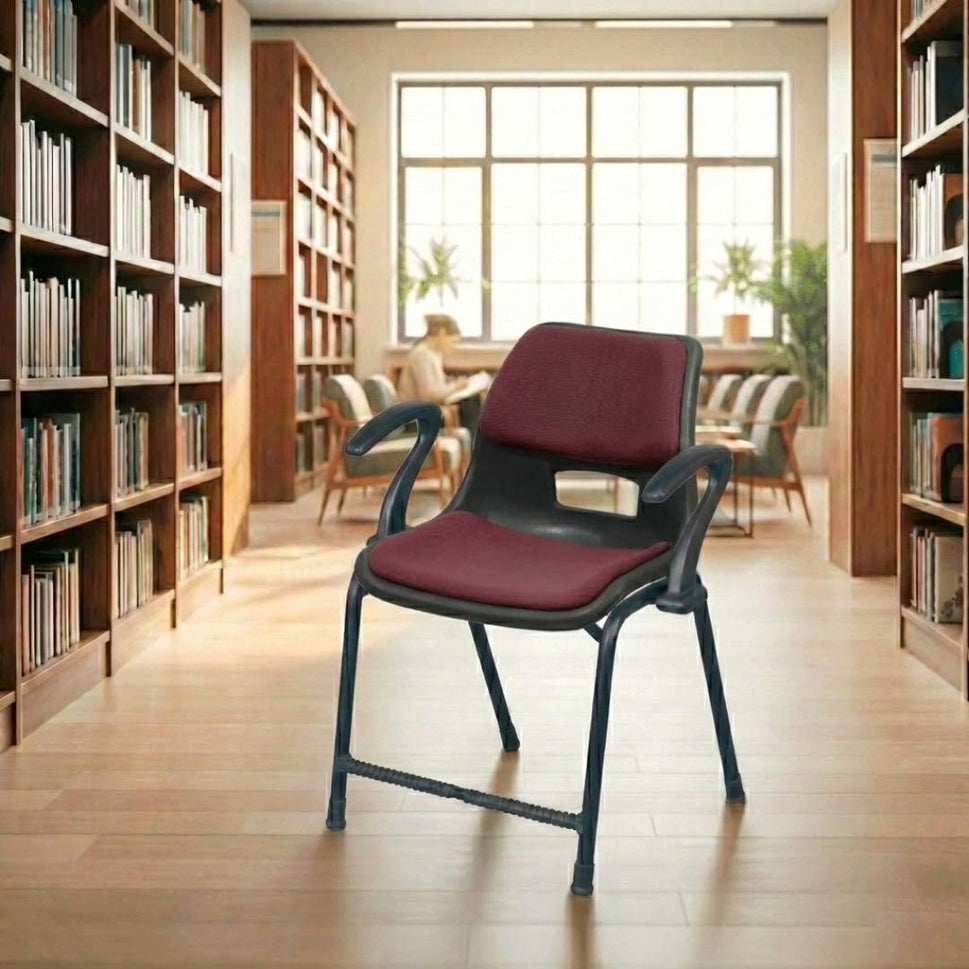 SAAB S-204-AC Steel Plastic Holo Shell Big Chair with Arms and Cushion