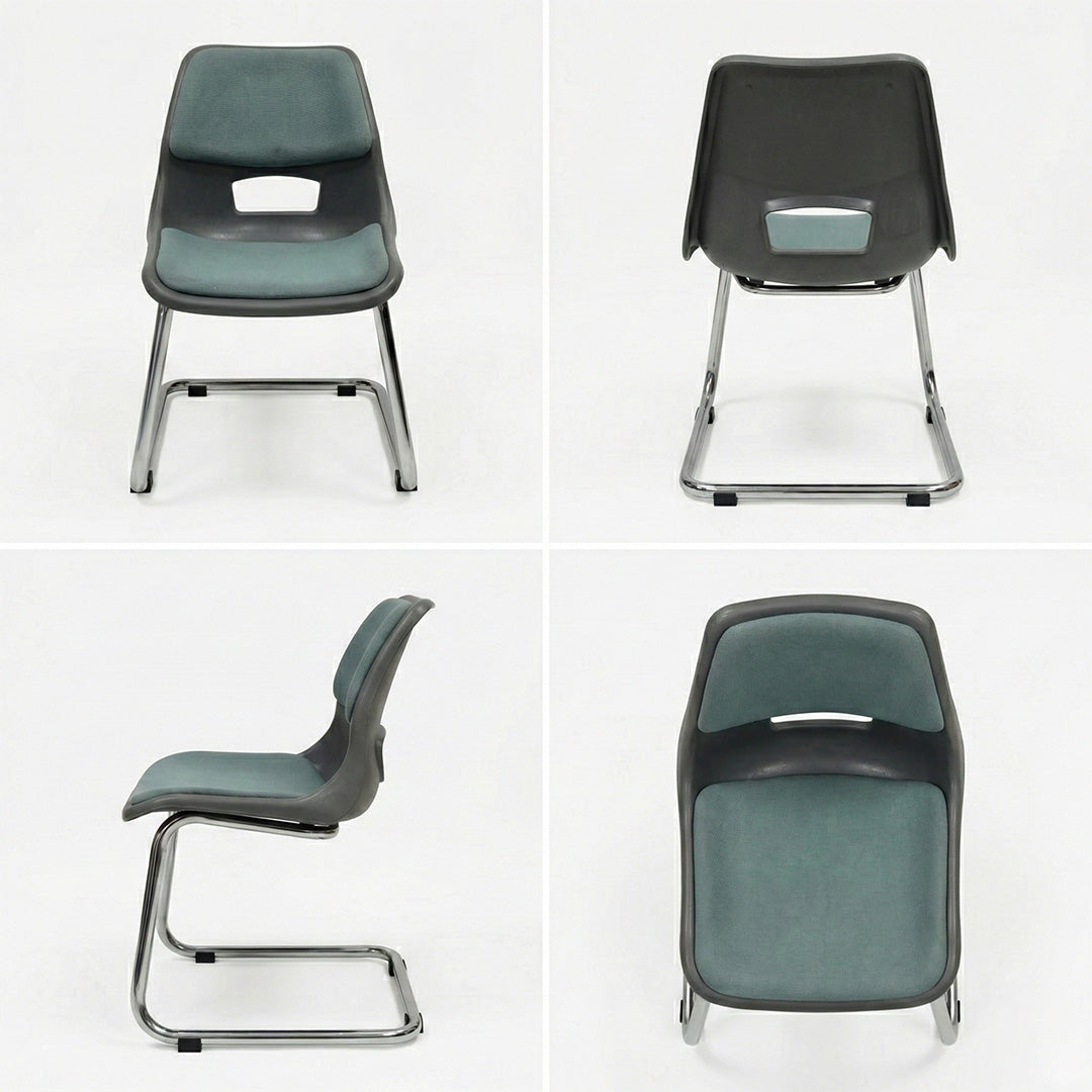 SAAB S-204-UC Steel Plastic Holo Big Shell Chair with U shape frame &amp; Cushion