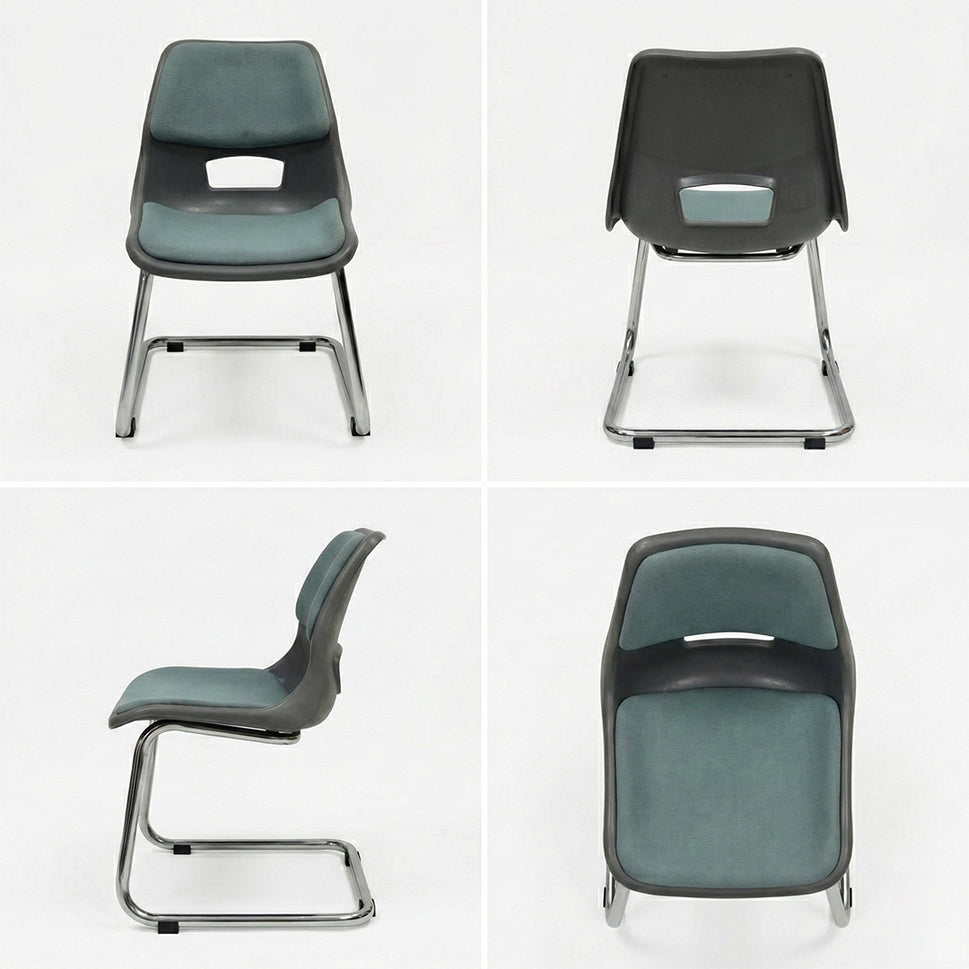 SAAB S-204-UC Steel Plastic Holo Big Shell Chair with U shape frame &amp; Cushion