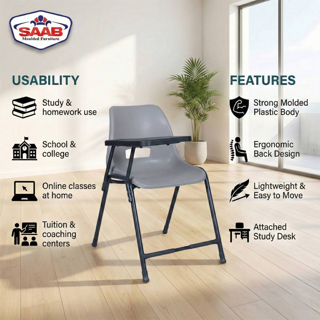 SAAB S-204-S Steel Plastic Holo Study Big Shell Chair