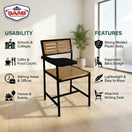 Switch Steel Plastic Fancy Strip Study chair SAAB S-205-S 3 image