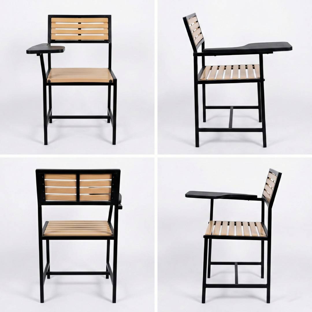Steel Plastic Fancy Strip Study chair SAAB S-205-S