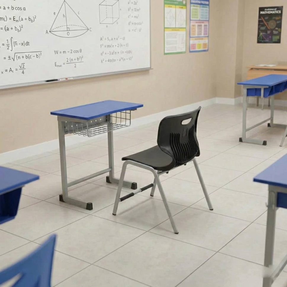 SAAB S-929 Study Table With Iron Book Shelf and Fiber Top