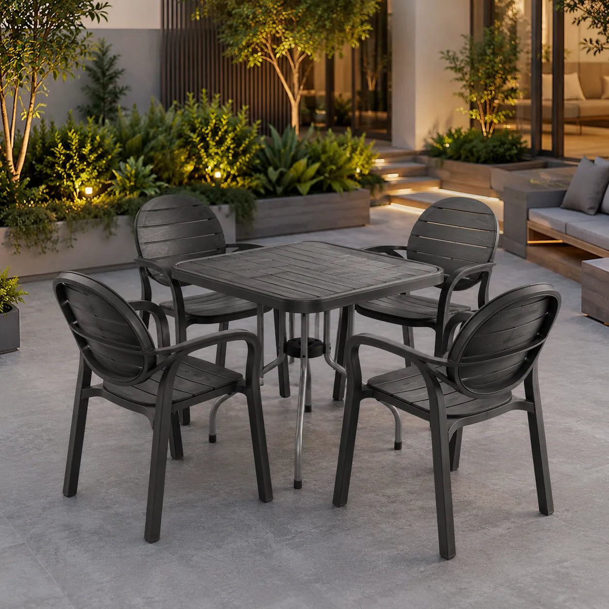 SPECTRUM PATTI CHAIRS SET MODEL SP-675 CHAIRS AND TABLE