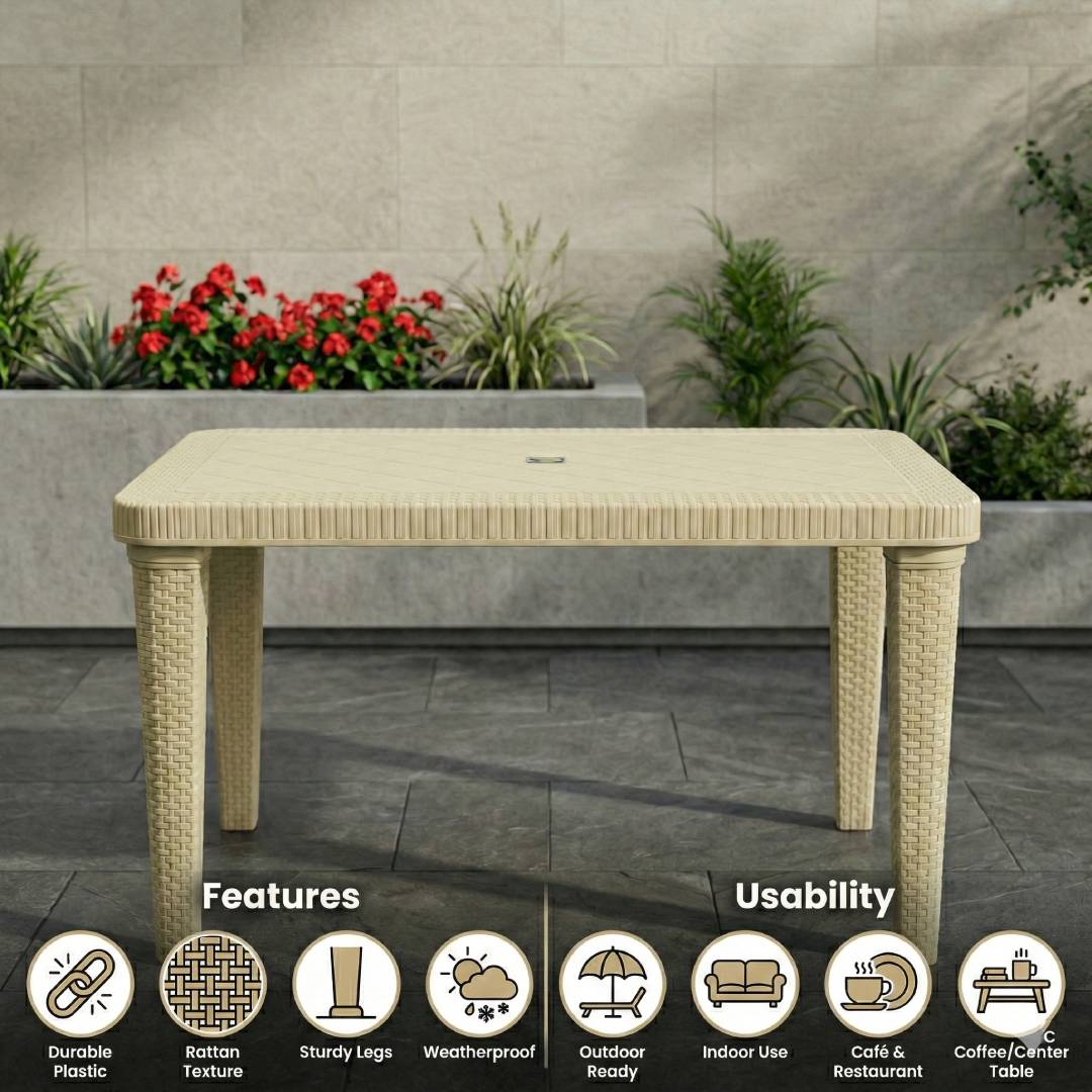 SAAB SP-214-RTL Rattan Top And Legs Table