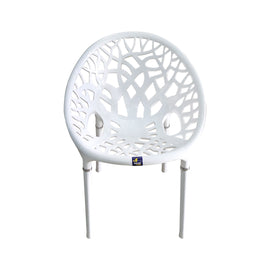 New 2024 Stylish Tree Chair Pure Plastic - Garden Lawn Chair - Model SP-313-PL Pure White